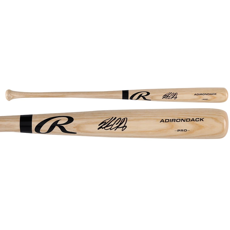 Batte de baseball professionnelle Rawlings Blonde autographiée par Pete Crow-Armstrong des Chicago Cubs