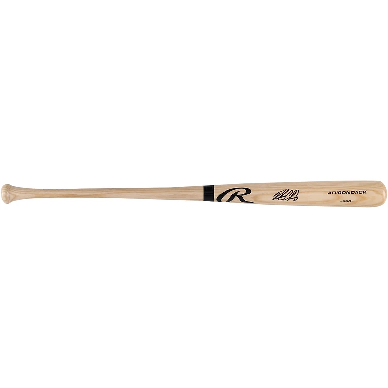 Batte de baseball professionnelle Rawlings Blonde autographiée par Pete Crow-Armstrong des Chicago Cubs