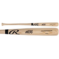 Batte de baseball professionnelle Rawlings Blonde autographiée par Pete Crow-Armstrong des Chicago Cubs