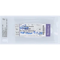 Pete Crow-Armstrong, les Chicago Cubs, ont autographié le billet MLB Debut 9/10 authentifié des fans de Beckett du 11 septembre 2023 avec l'inscription « MLB Debut 11»