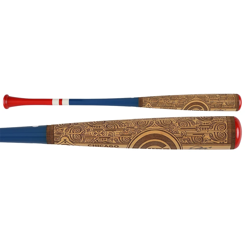 Bâton autographié par Pete Crow-Armstrong des Cubs de Chicago, série Pillbox Bat Company Mural, avec inscription « Débuts en MLB le 11