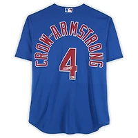 Maillot réplique Nike royal autographié par Pete Crow-Armstrong des Cubs de Chicago