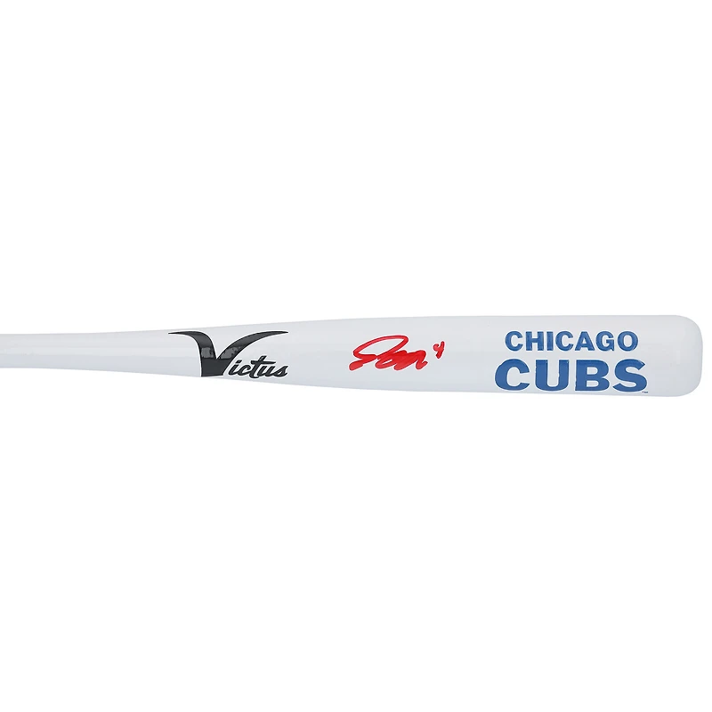 Bâton miniature Victus autographié par Pete Crow-Armstrong des Cubs de Chicago (identification de l'équipe)