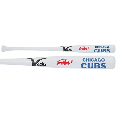 Bâton miniature Victus autographié par Pete Crow-Armstrong des Cubs de Chicago (identification de l'équipe)