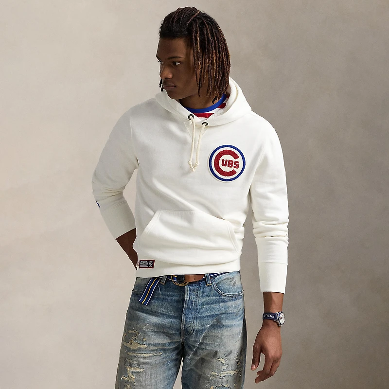 Sweat à capuche en polaire blanc Polo Ralph Lauren Cubs