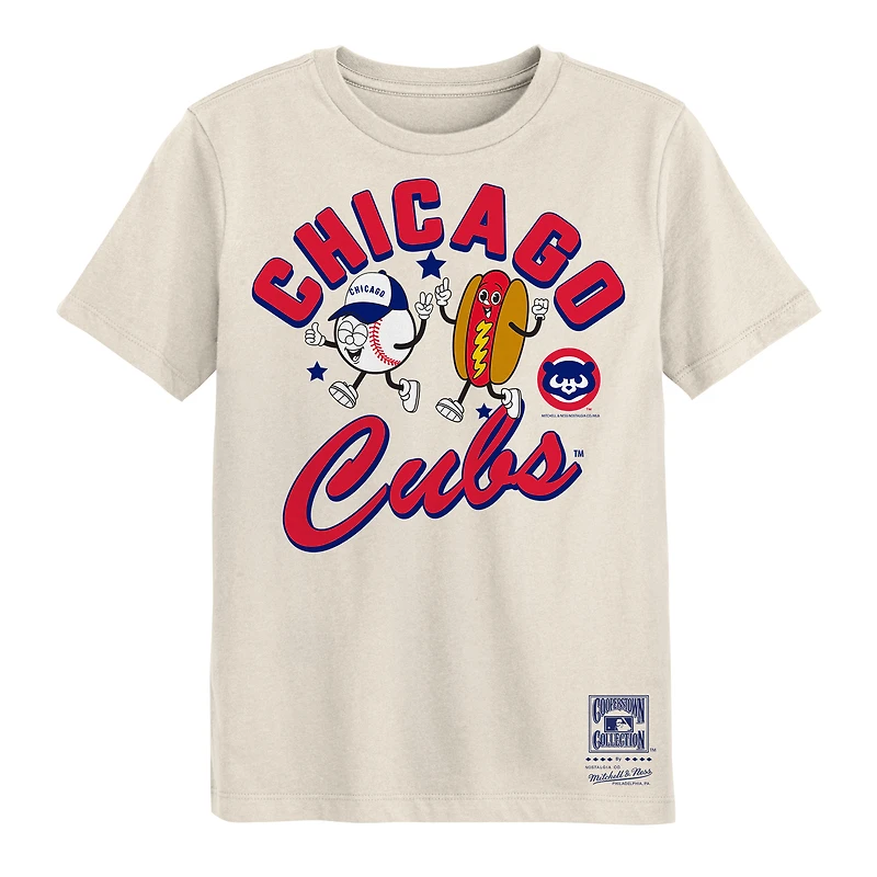Preschool Mitchell & Ness  Natural Chicago Cubs Snack T-Shirt