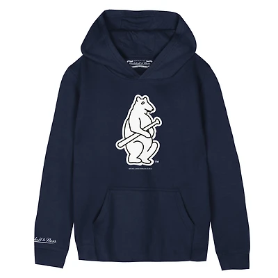 Preschool Mitchell & Ness  Navy Chicago Cubs Retro Logo Hoodie