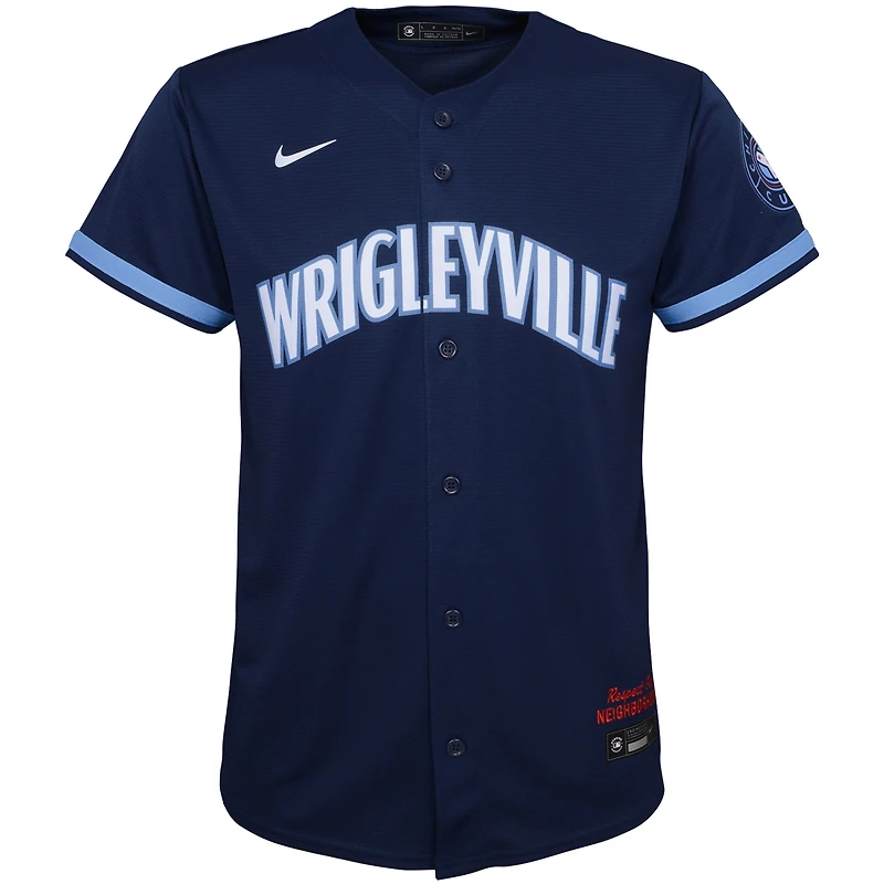Préscolaire Nike Seiya Suzuki Marine Chicago Cubs City Connect Script Replica Player Jersey