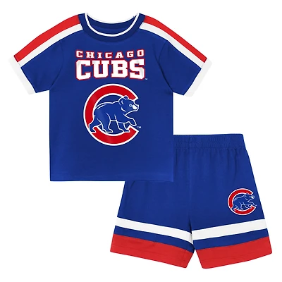 Ensemble t-shirt et short Royal Chicago Cubs Ground Ball pour enfants d'âge préscolaire