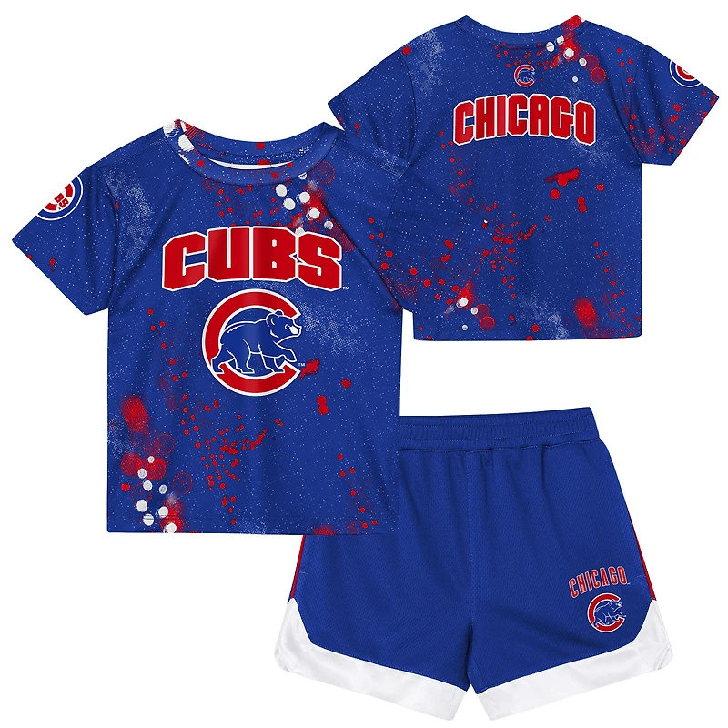 Preschool Outerstuff Royal Chicago Cubs Pinch Hitter Infielder T-Shirt & Shorts Set