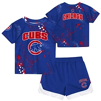 Preschool Outerstuff  Royal Chicago Cubs Pinch Hitter Infielder T-Shirt & Shorts Set