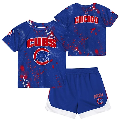 Preschool Outerstuff  Royal Chicago Cubs Pinch Hitter Infielder T-Shirt & Shorts Set