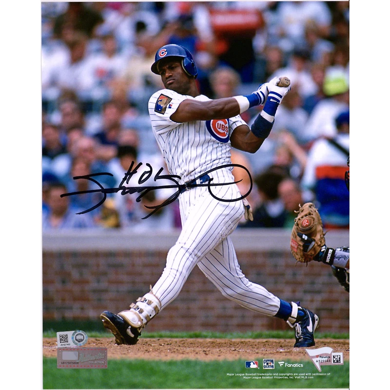 Photo de Sammy Sosa, joueur des Cubs de Chicago, autographiée (8 x 10 pouces).