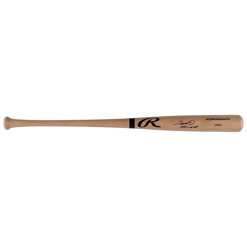 Bâton Rawlings Pro blond autographié par Sammy Sosa des Cubs de Chicago avec inscription « MVP de la Ligue nationale 1998 ».