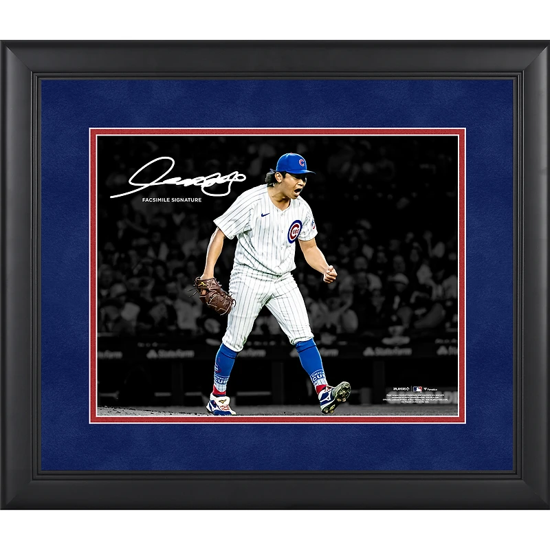 Photographie encadrée de Shōta Imanaga, signature fac-similé des Chicago Cubs, 11" x 14"