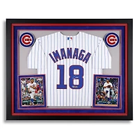 Maillot Nike blanc de luxe encadré et autographié par Shota Imanaga des Chicago Cubs