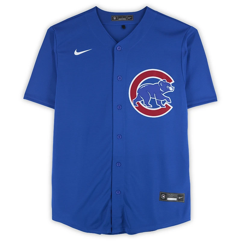 Maillot réplique Nike Royal dédicacé par Shota Imanaga des Chicago Cubs