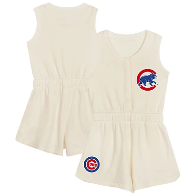 Toddler  Cream Chicago Cubs Power Tank Romper