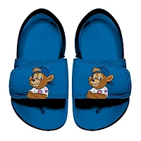 Sandales à glissière mascotte ISlide Royal Chicago Cubs pour tout-petits