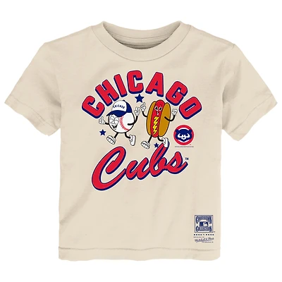 Toddler Mitchell & Ness Natural Chicago Cubs Snack T-Shirt