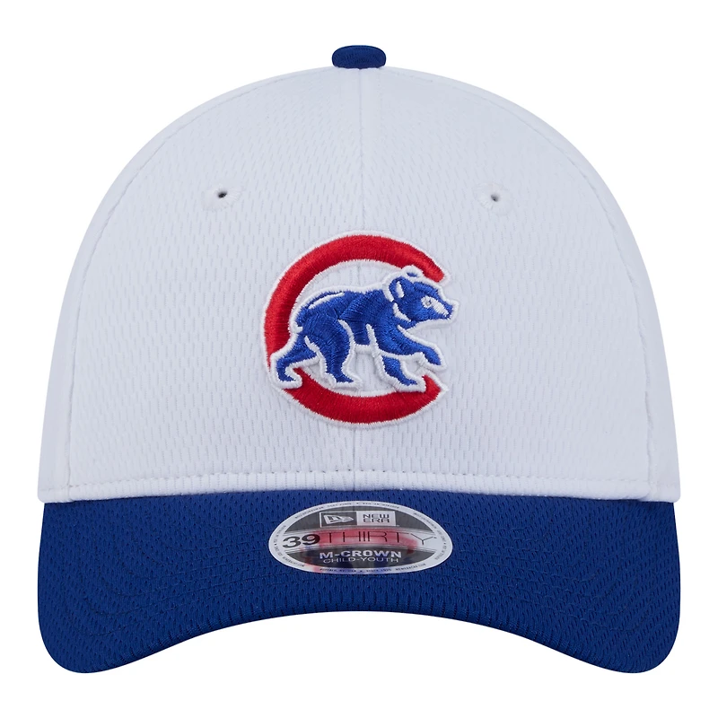 Toddler New Era  White Chicago Cubs Baseball 39THIRTY M-Crown Adjustable Hat