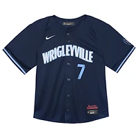 Maillot de joueur Nike Dansby Swanson, bleu marine, Chicago Cubs City Connect Limited pour tout-petit