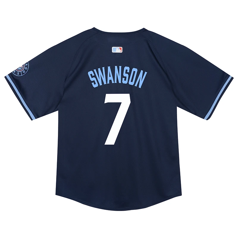 Maillot de joueur Nike Dansby Swanson, bleu marine, Chicago Cubs City Connect Limited pour tout-petit