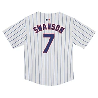 Maillot de match Nike Dansby Swanson des Cubs Chicago, blanc, pour tout-petit