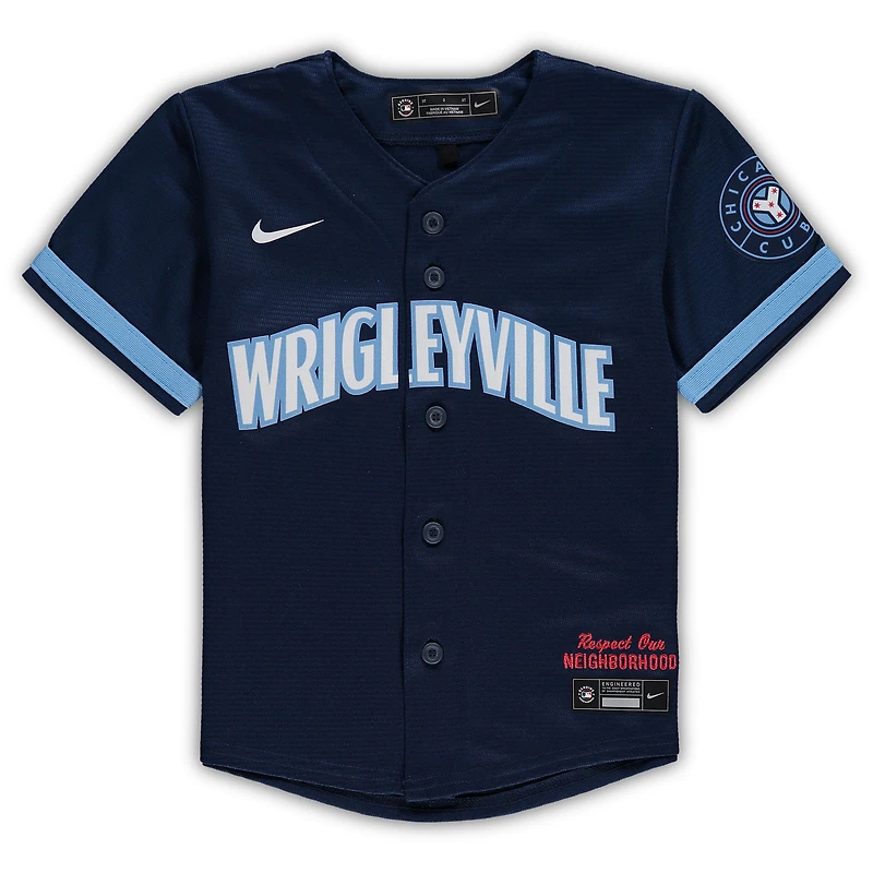 Maillot Nike bleu marine Chicago Cubs MLB City Connect Replica Team pour tout-petit
