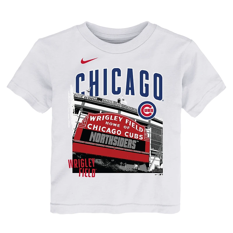 T-shirt Nike blanc pour tout-petit Chicago Cubs Hometown Local Collection