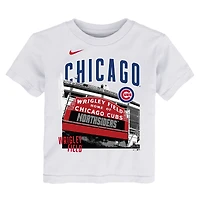 T-shirt Nike blanc pour tout-petit Chicago Cubs Hometown Local Collection