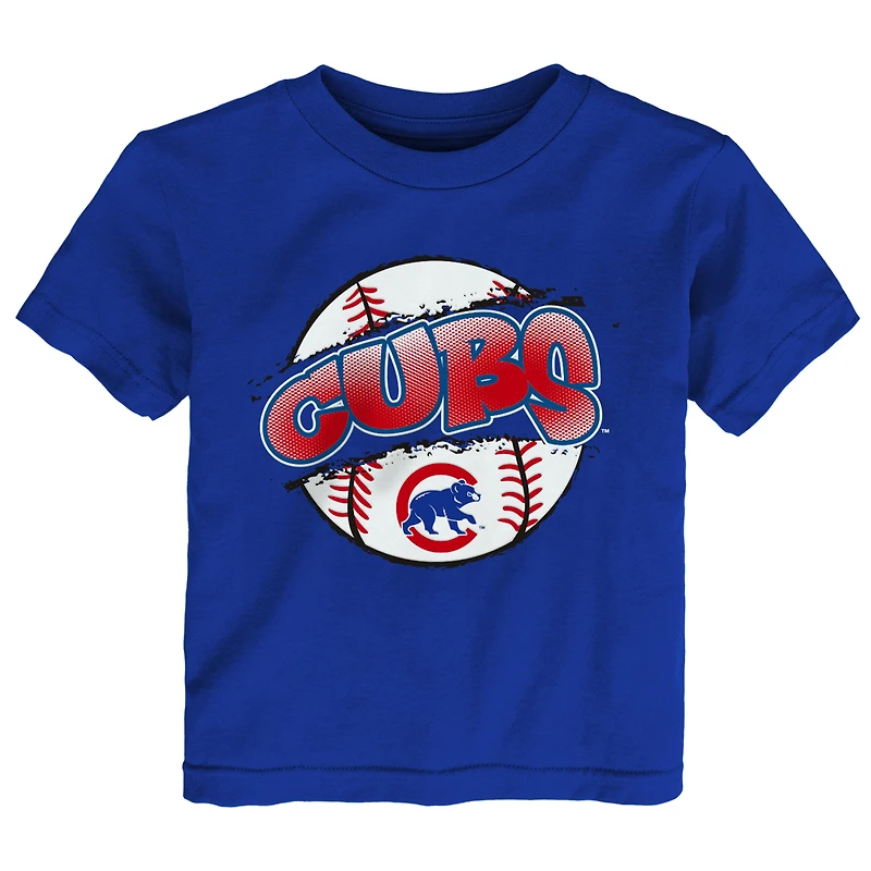Toddler Outerstuff Royal Chicago Cubs Split Ball T-Shirt