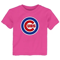 T-shirt rose pour tout-petits avec logo principal des Chicago Cubs