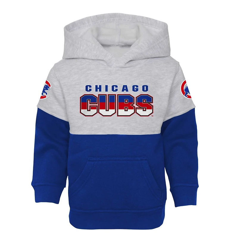 Ensemble de meneur jeu deux pièces Chicago Cubs Royal/Heather Grey pour tout-petit