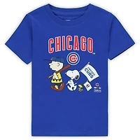 Toddler  Royal Chicago Cubs Peanuts Flag T-Shirt