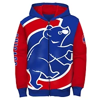 Sweat à capuche entièrement zippé avec carte postale des Royal Chicago Cubs pour tout-petit