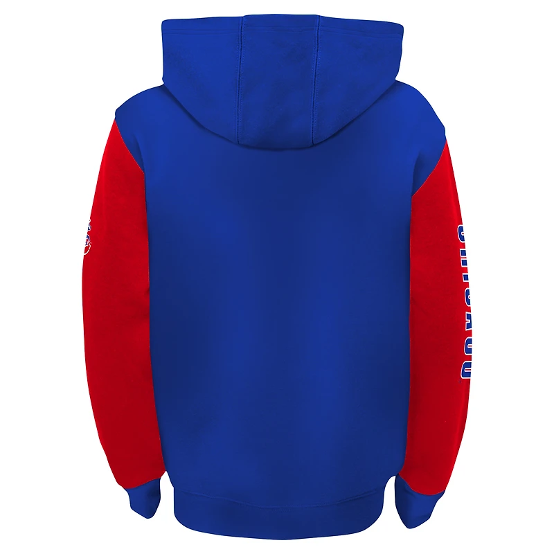 Sweat à capuche entièrement zippé avec carte postale des Royal Chicago Cubs pour tout-petit