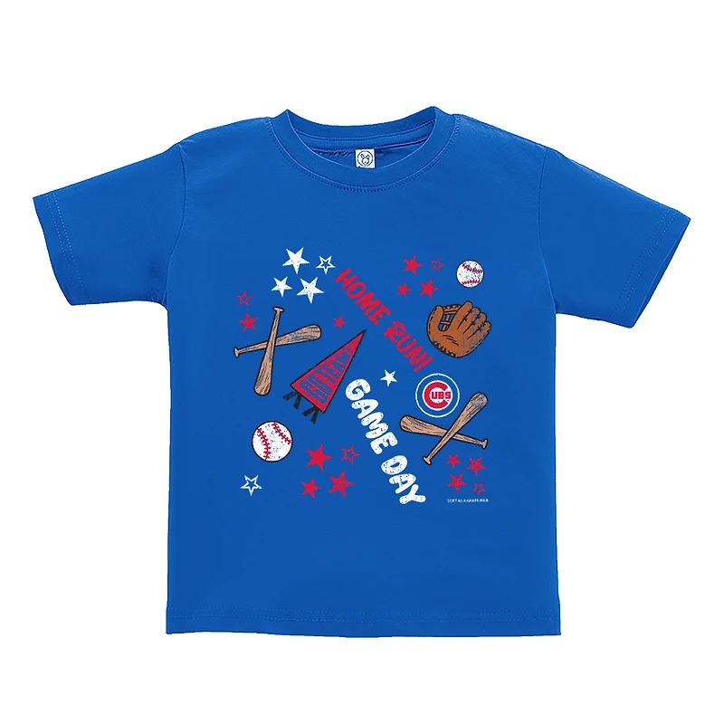Toddler Soft as a Grape Royal Chicago Cubs Home Run T-Shirt