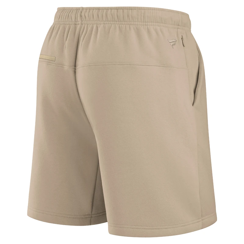 Short unisexe Fanatics kaki Chicago Cubs Elements en polaire super doux