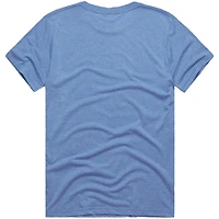 T-shirt unisexe bleu clair hommage à Pete Crow-Armstrong, caricature des Chicago Cubs, mélange tricolore