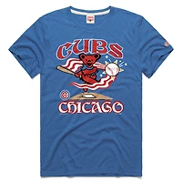 Unisex Homage  Royal Chicago Cubs MLB x Grateful Dead Americana Tri-Blend T-Shirt