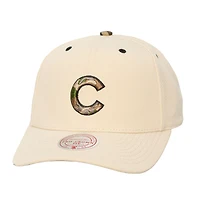 Unisex Mitchell & Ness Cream Chicago Cubs Camo Logo Pro Crown Snapback Hat