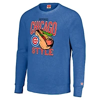Unisex MLB x Guy Fieri’s Flavortown  Royal Chicago Cubs Tri-Blend Pullover Sweatshirt