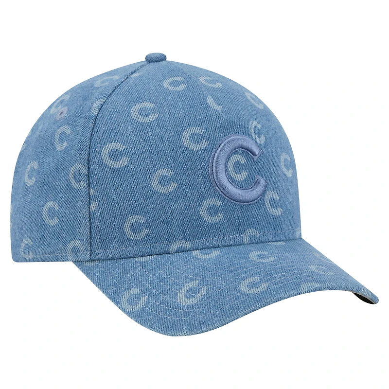 Unisex New Era Denim Chicago Cubs A-Frame 9FORTY Adjustable Hat