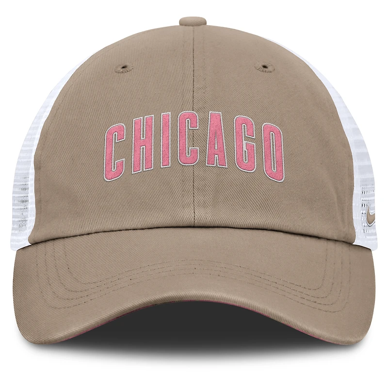 Unisex Nike Khaki/White Chicago Cubs Mother's Day Club Trucker Adjustable Hat