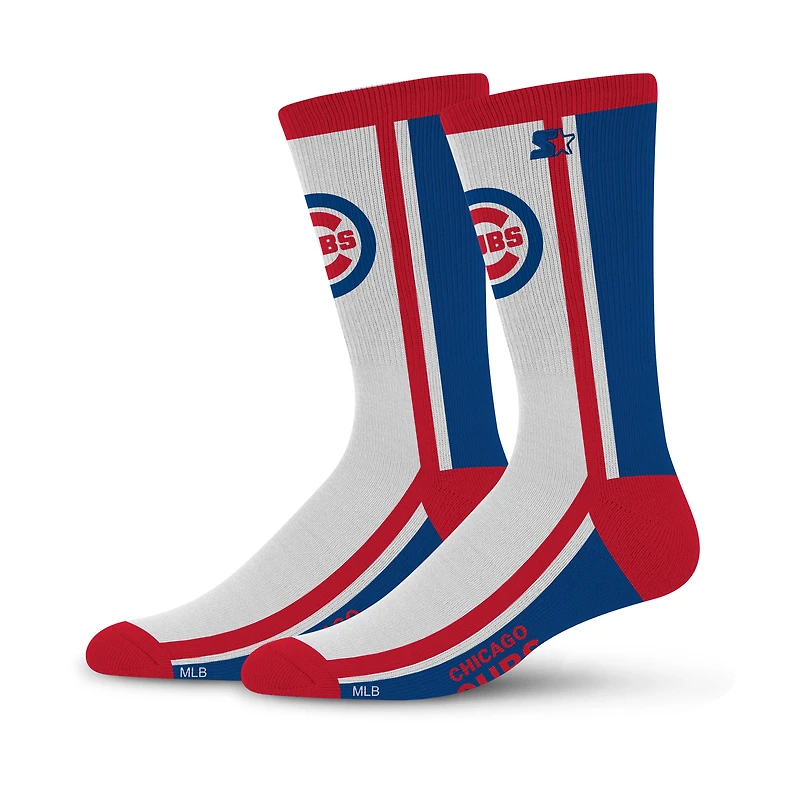 Chaussettes unisexes blanches Starter Chicago Cubs Shout Crew