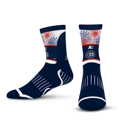Chaussettes unisexe Starter Navy Chicago Cubs Americana Fireworks mi-longues