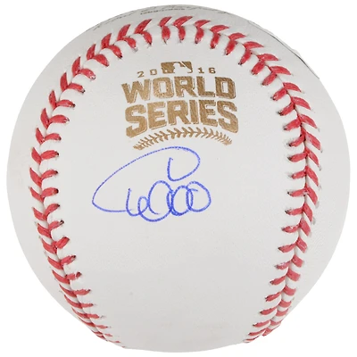 Willson Contreras Chicago Cubs 2016 MLB World Series Champions Autographed World Series Logo Baseball