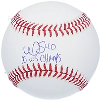 Balle de baseball autographiée par Willson Contreras des Cubs de Chicago avec inscription « 16 champions des Séries mondiales »