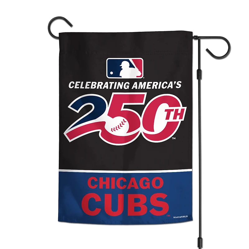 Drapeau de jardin double face WinCraft Chicago Cubs 12" x 18" America 250